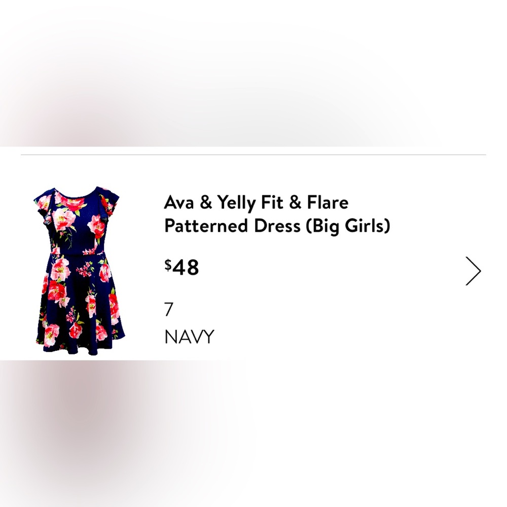 Ava and Yelly navy dress with pink roses